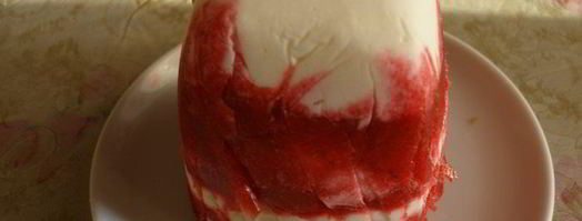 творожный торт-мороженое с клубникой. Шаг 10