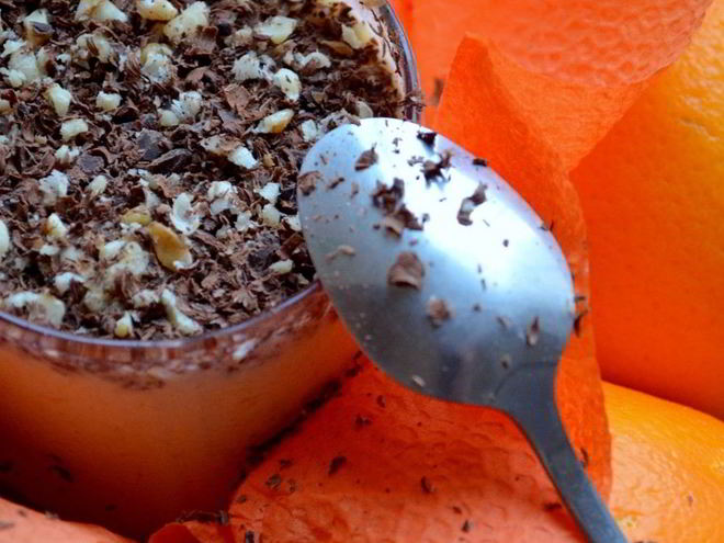 Рецепт апельсинова-творожного мусс