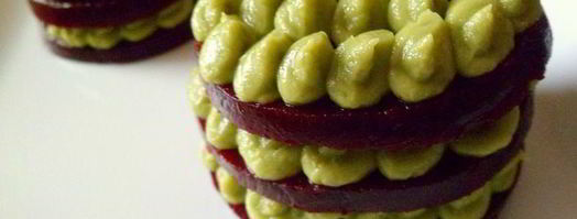 башенки из свеклы с муссом из авокадо. Шаг 5