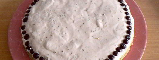 бисквит с нежным сливочно-смородиновым муссом. Шаг 8