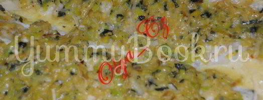 филе трески, запеченнoе в муссе из лука-порея и базилика. Шаг 3