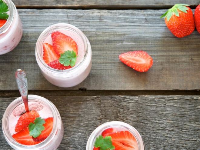 Рецепт клубничного мусса с йогуртом