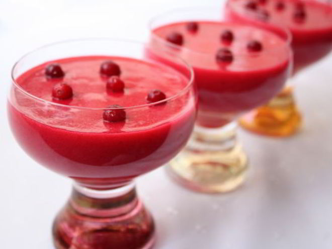 Рецепт клюквенного мусса