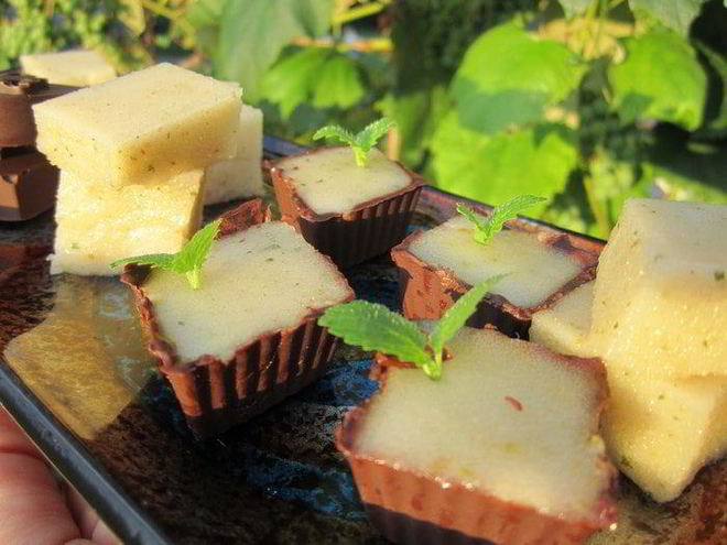 Рецепт конфет с грушово-мятным муссом