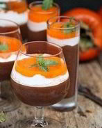 Мусс из горького шоколада с ликером