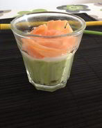 Нежный мусс из авокадо с лососем