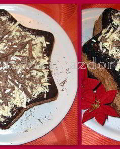 Рождественская звезда с шоколадным муссом