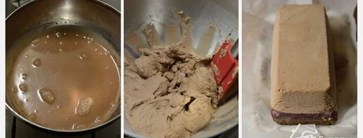 рождественское полено с шоколадным муссом и ягодами. Шаг 9