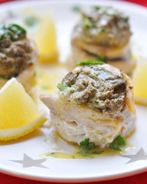 Рыбные рулетики с грибным муссом