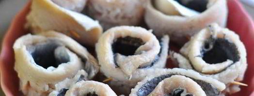 рыбные рулетики с грибным муссом. Шаг 6