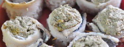 рыбные рулетики с грибным муссом. Шаг 7