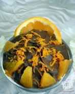 Шоколадный мусс с авокадо и апельсином