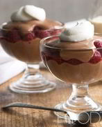 Шоколадный мусс с малиной