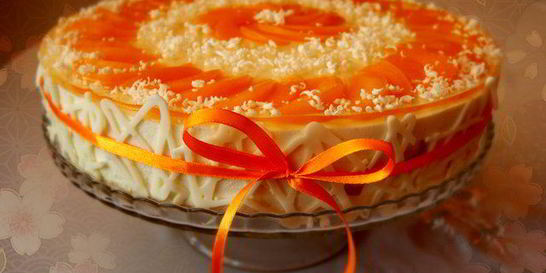 Торт-мусс с персиками