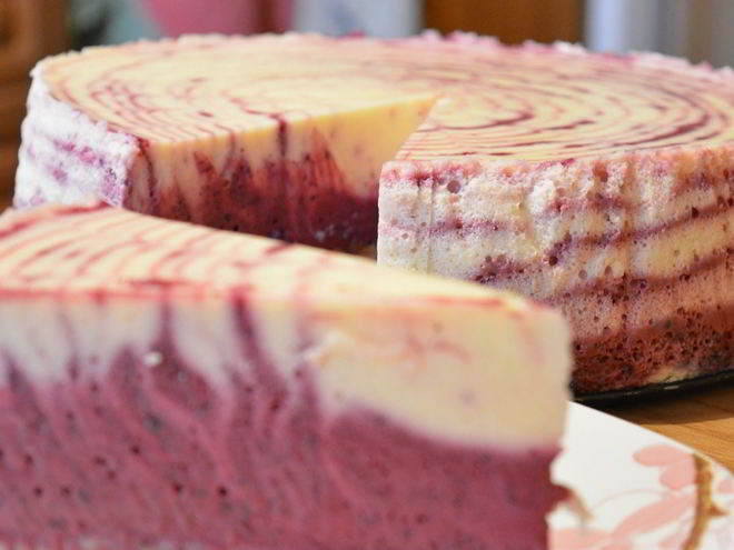 Рецепт творожно-черничного муссовый торт