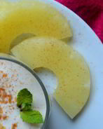 Творожный мусс с ананасом и карамельными нотами