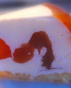 Творожный мусс в персиковом желе