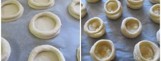 волованы с муссом из масла, икры и петрушки. Шаг 2