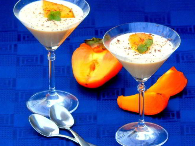 Рецепт панны-котты с хурмой