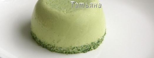 панна котта с руколой и соусом из белого шоколада. Шаг 8