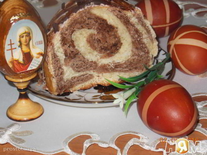 Рецепт двуцветного кулича