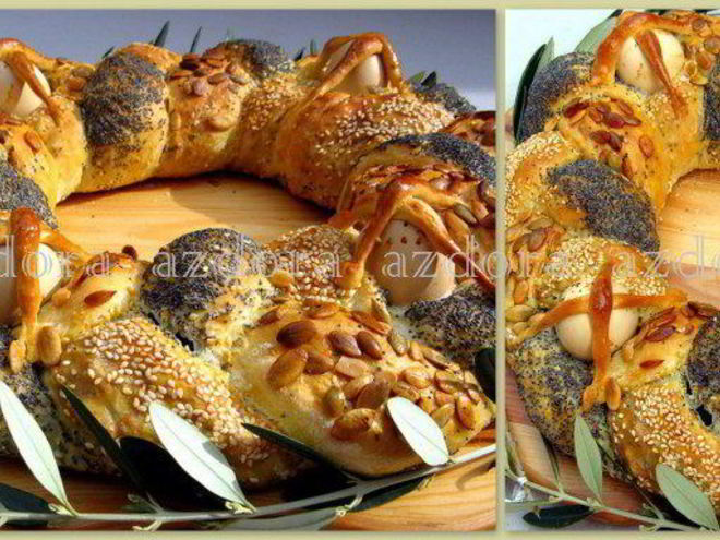 Рецепт итальянской пасхальной косы с начинкой