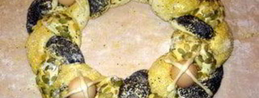 итальянская пасхальная коса с начинкой. Шаг 11