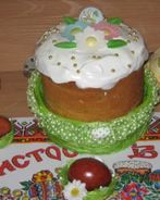 Кулич с апельсиновой цедрой и вяленой клюквой