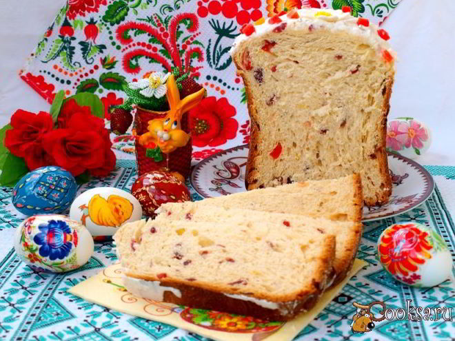 Рецепт кулича с вяленой клюквой в хлебопечке