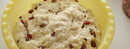 кулич творожный с вяленой клюквой. Шаг 6