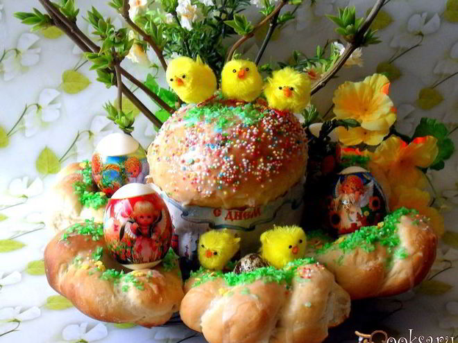 Рецепт пасхального кулича и булочки-гнездышки