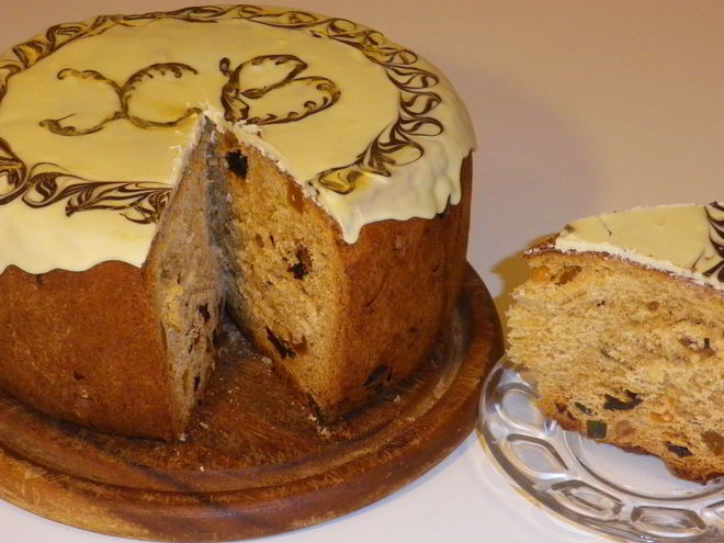 Рецепт пасхального кулича с изюмом и цукатами