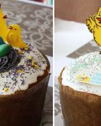 Пасхальный кулич с вяленой вишней и шоколадом