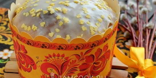 Пасхальный творожный кулич