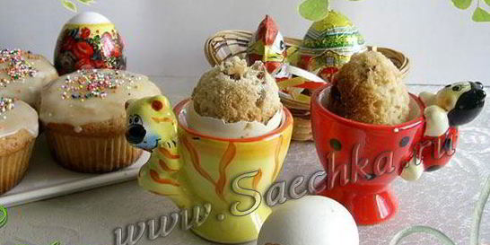 Пасхальные куличи в виде яиц