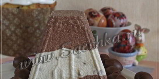 Полосатая шоколадная пасха