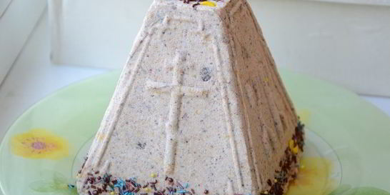 Шоколадная творожная пасха