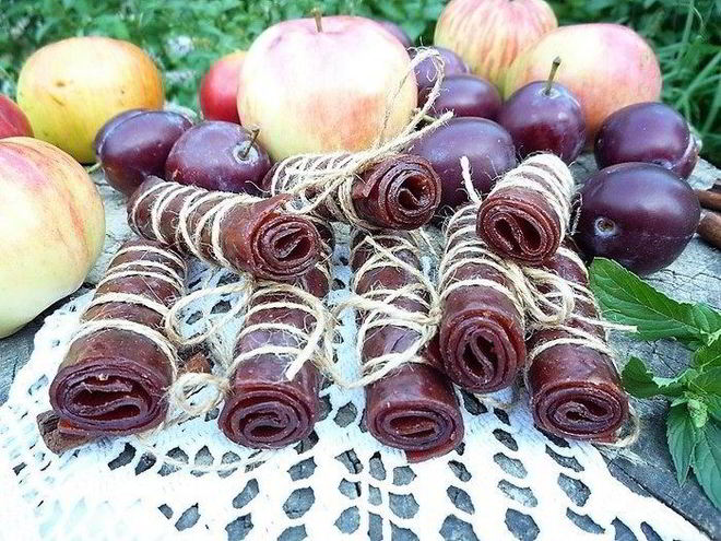 Рецепт пастилы из яблок и слив с корицей