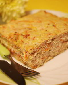 Пудинг куриный с морковью и творогом