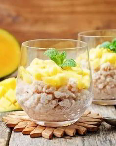 Рисовый пудинг с манго