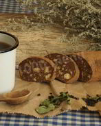 Шоколадная колбаса со сгущенкой из печенья