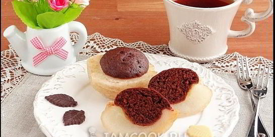 Шоколадно-грушевый десерт