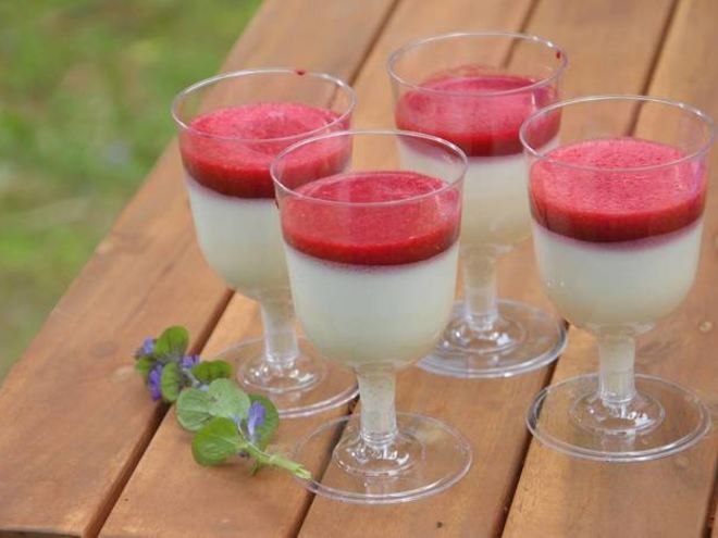 Рецепт сметанной панны котта с вишневым соусом