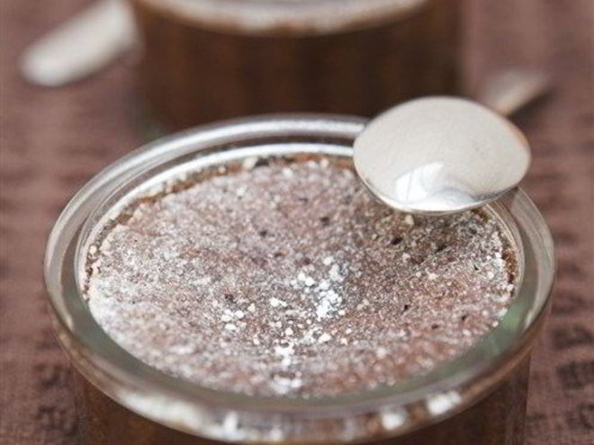 Рецепт кофейного суфле с соусом мокко