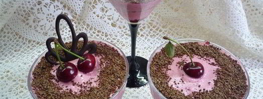 сливочно-вишневое суфле с творогом и шоколадом. Шаг 7