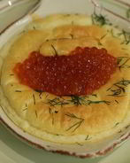 Сливочное суфле с красной икрой