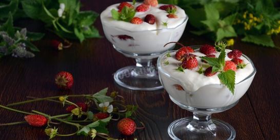 Сливочное суфле с земляникой