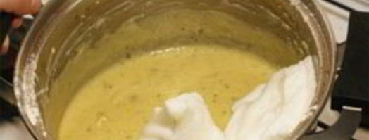 суфле из кабачков с индейкой под соусом. Шаг 2