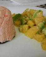 Суфле из семги с цитрусовым салатом