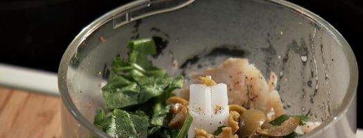 суфле из трески с медово-горчичным соусом и запеченными помидорами. Шаг 3